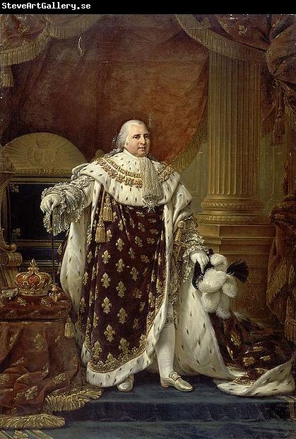 antoine jean gros Portrait of Louis XVIII in his coronation robes